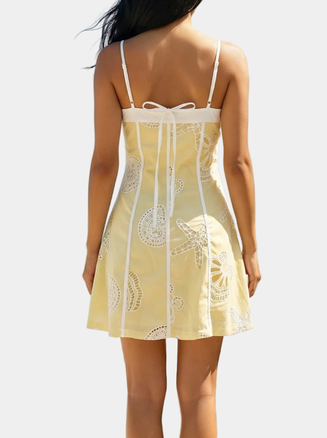 Portia Embroidered Mini Dress