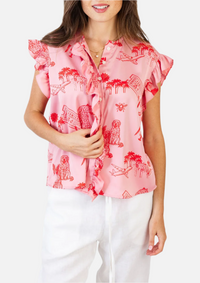 KOCH Palm Top Weekender Pink Print