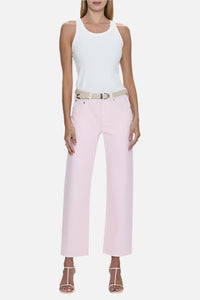 Pistola Lexi Mid Rise Bowed Straight Jeans