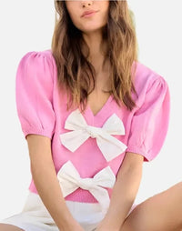 Stoney Bow Front Sweater Top