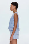 Pistola Rue Denim Pop Over Swing Shirt