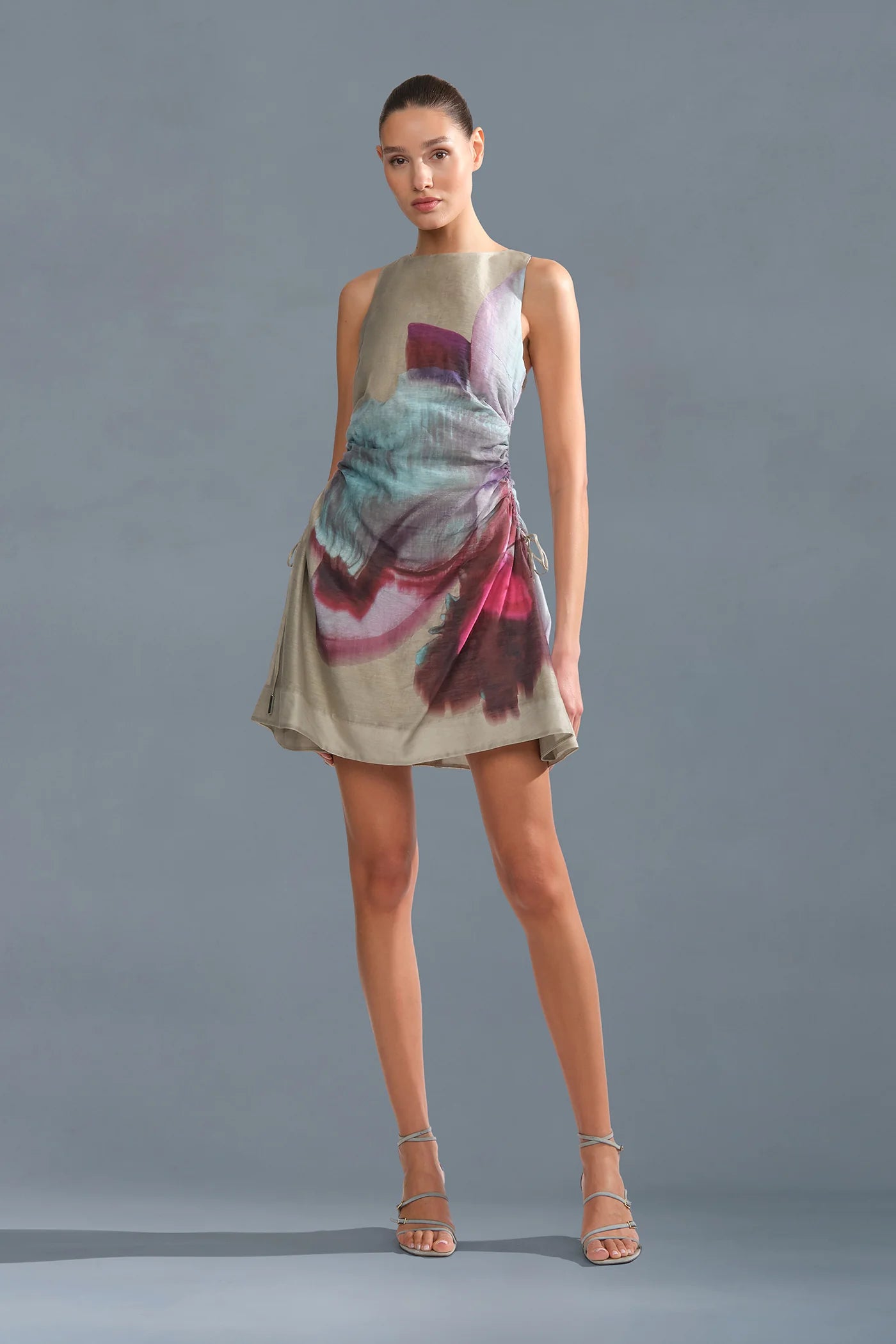 AMUR Waverlyn Ruched Mini Dress