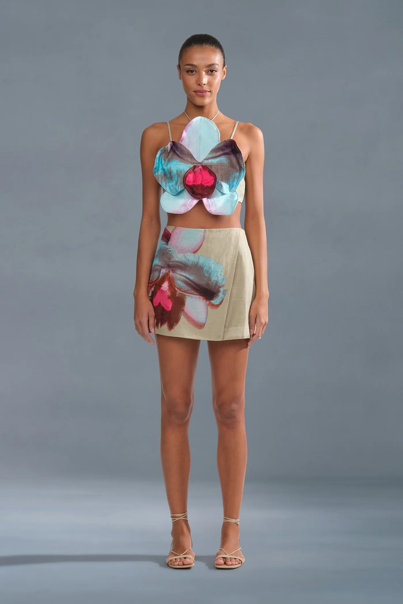 AMUR Orielle Asymmetrical Mini Skirt