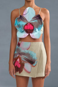 AMUR Orielle Asymmetrical Mini Skirt