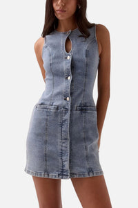 Sovere Etch Denim Mini Dress