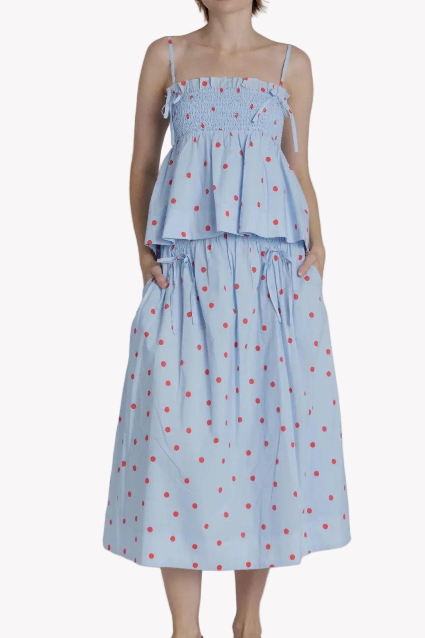 Kathleen Smocked Top & Midi Skirt Set