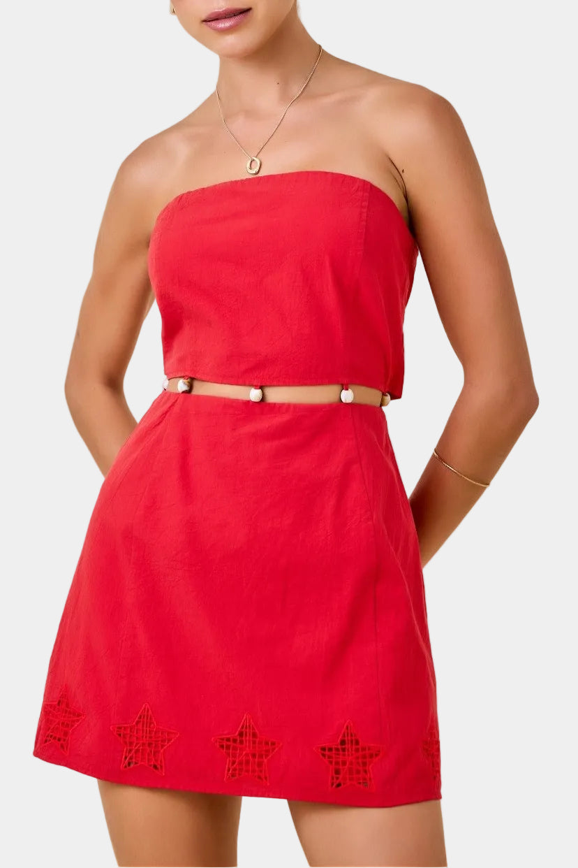 Junie Strapless Cut Out Mini Dress