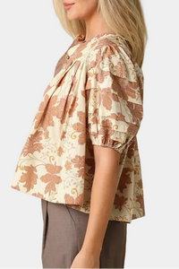 Julie Floral Puff Sleeve Blouse