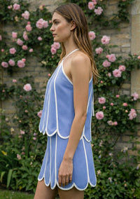 Alice Scalloped Top & Mini Skirt Set