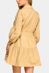 Ciana Embroidered Belted Shirt Dress
