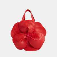 Melie Bianco Monroe Flower Top Handle Bag in Red