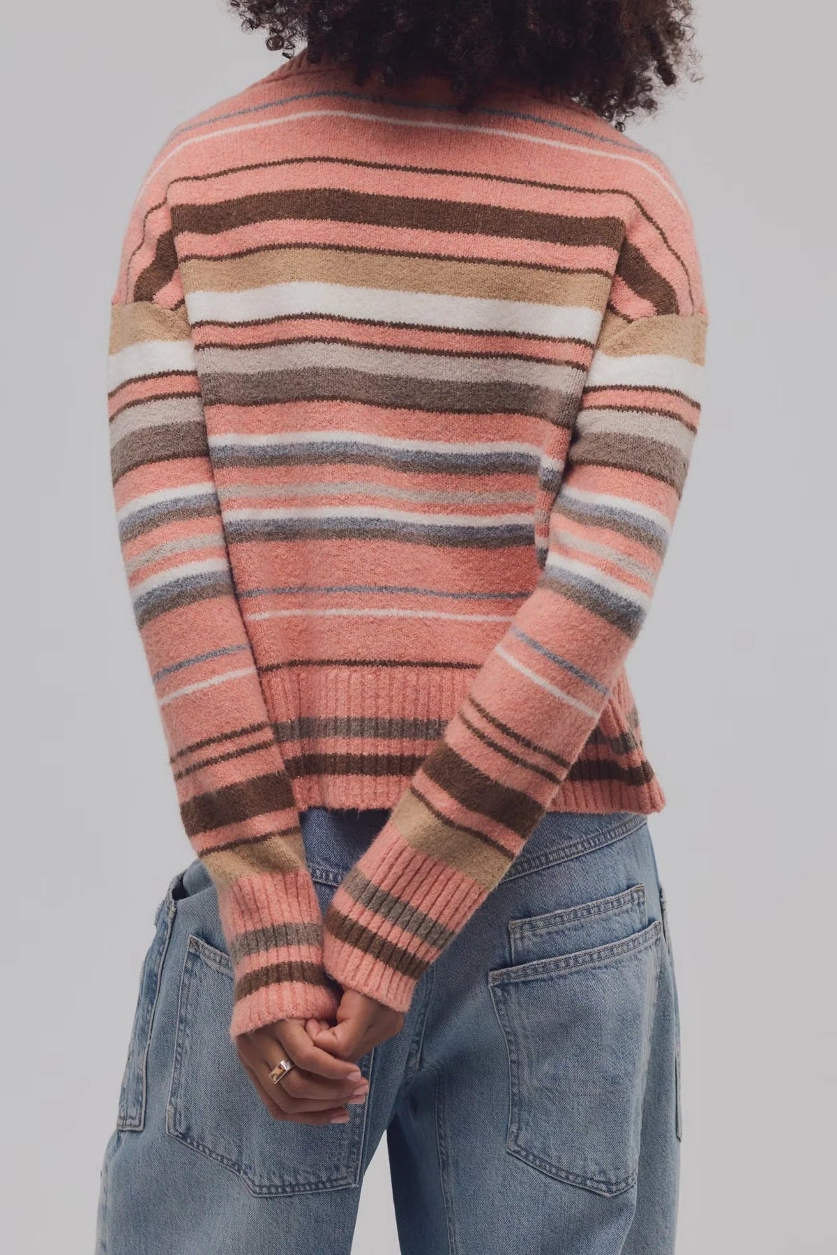 Free People Trading Up Stripe Polo Sweater