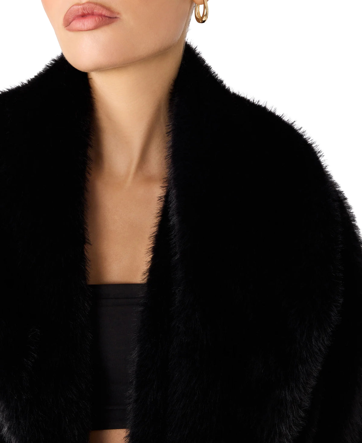 Steve Madden Hestia Crop Coat in Black