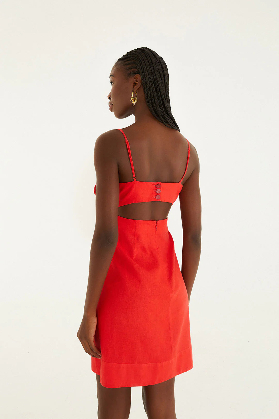 FARM Rio Red Flowers Mini Dress