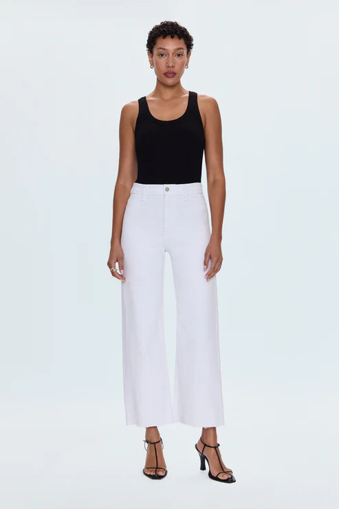 Pistola Penny High Rise Wide Leg Jeans in Blizzard