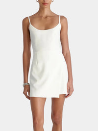 French Connection Whisper Scoop Neck Envelope Mini Dress in Summer White
