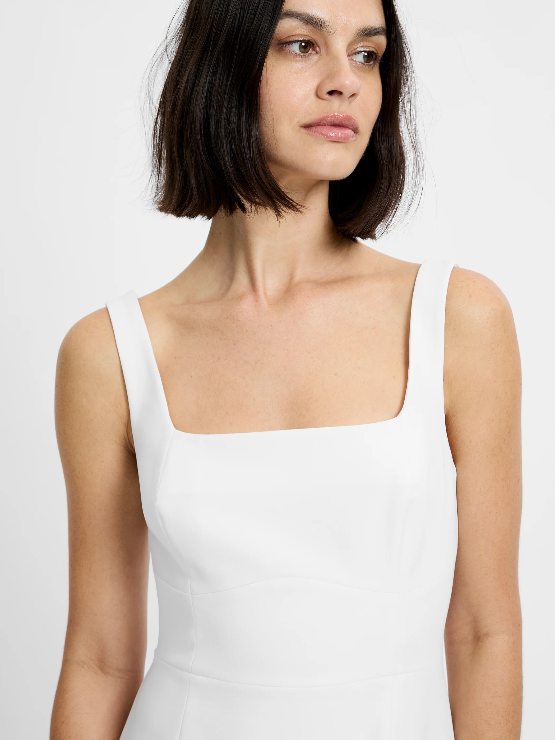 French Connection Azra Twill Slit Mini Dress