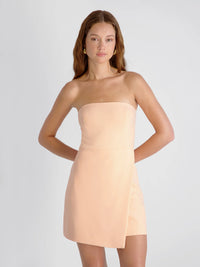 French Connection Whisper Strapless Slit Mini Dress
