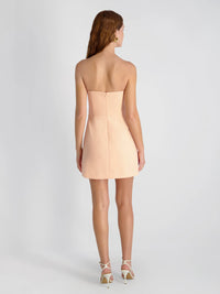 French Connection Whisper Strapless Slit Mini Dress