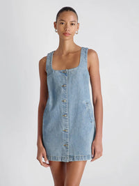 French Connection 90's Denim Button Front Mini Dress