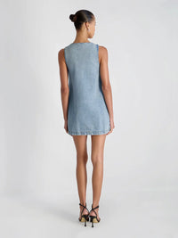 French Connection 90's Denim Button Front Mini Dress