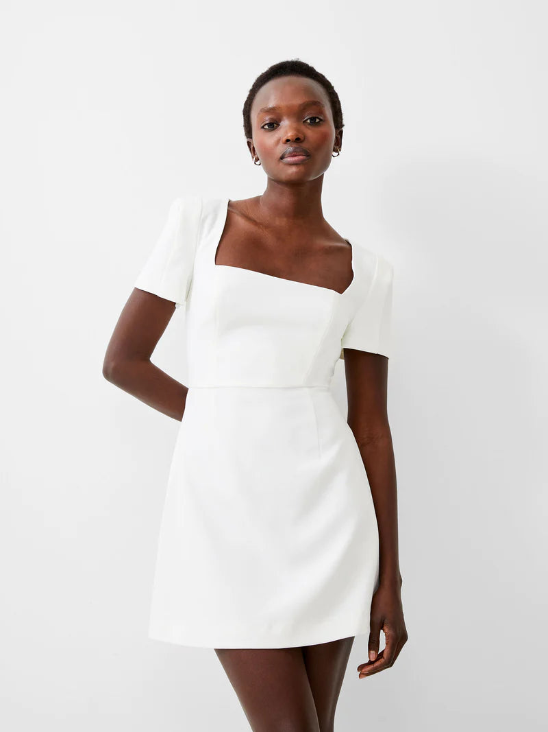 French Connection Whisper Square Neck Short Sleeve Dress