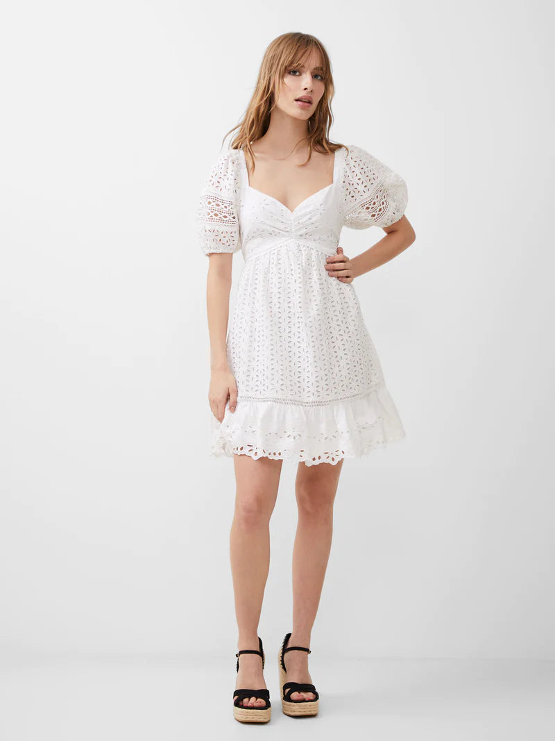 Alissa Cotton Broderie Dress