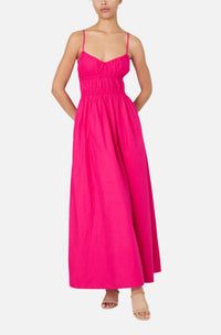 French Connection Poplin Ruched Maxi Dress