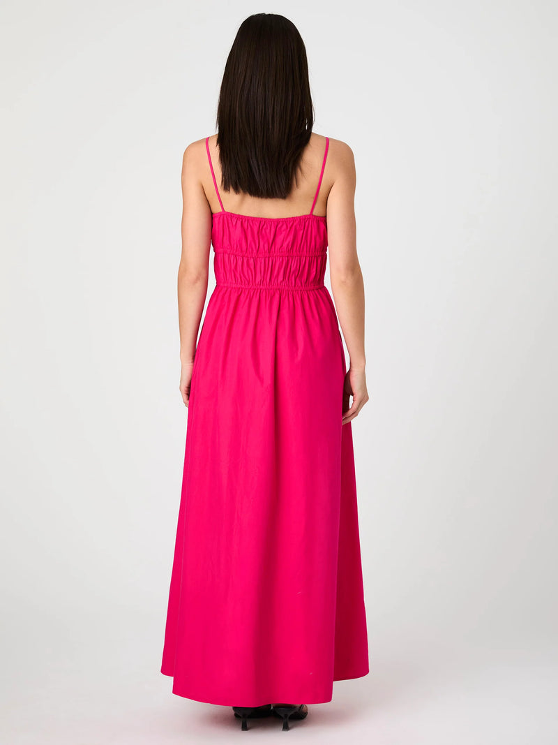 French Connection Poplin Ruched Maxi Dress