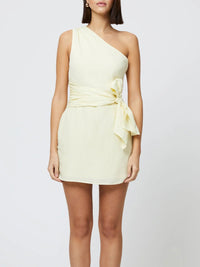 French Connection Birdie Linen Shoulder Tie Mini Dress