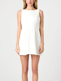 French Connection Whisper Boat Neck Mini Dress