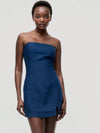 French Connection Birdie Linen Strapless Mini