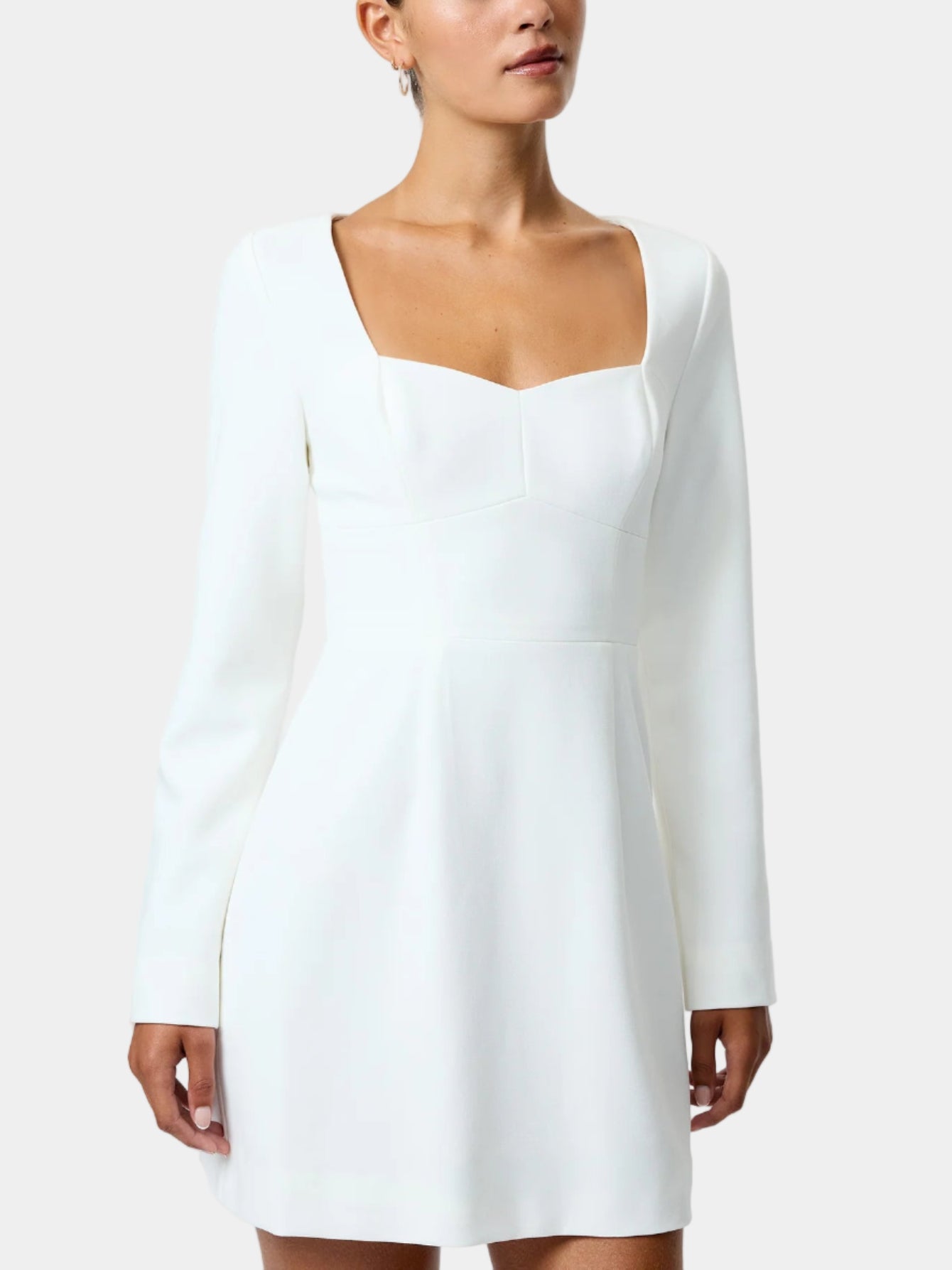 French Connection Whisper Sweetheart Long Sleeve Mini Dress