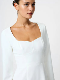 French Connection Whisper Sweetheart Long Sleeve Mini Dress