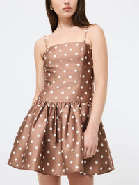 French Connection Polka Dot Structured Mini Dress