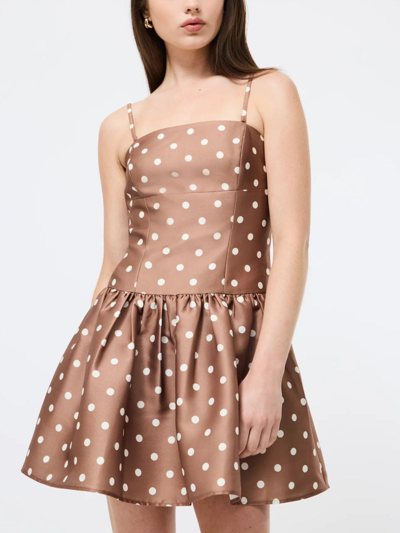 French Connection Polka Dot Structured Mini Dress