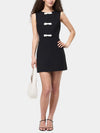 French Connection Contrast Bow Sleeveless Mini Dress