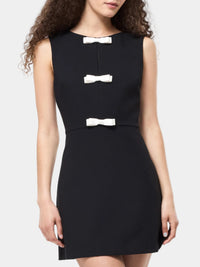 French Connection Contrast Bow Sleeveless Mini Dress