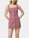 French Connection Alix Square Neck Button Front Mini Dress