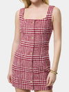 French Connection Alix Square Neck Button Front Mini Dress