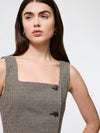 French Connection Houndstooth Wool Mini Dress