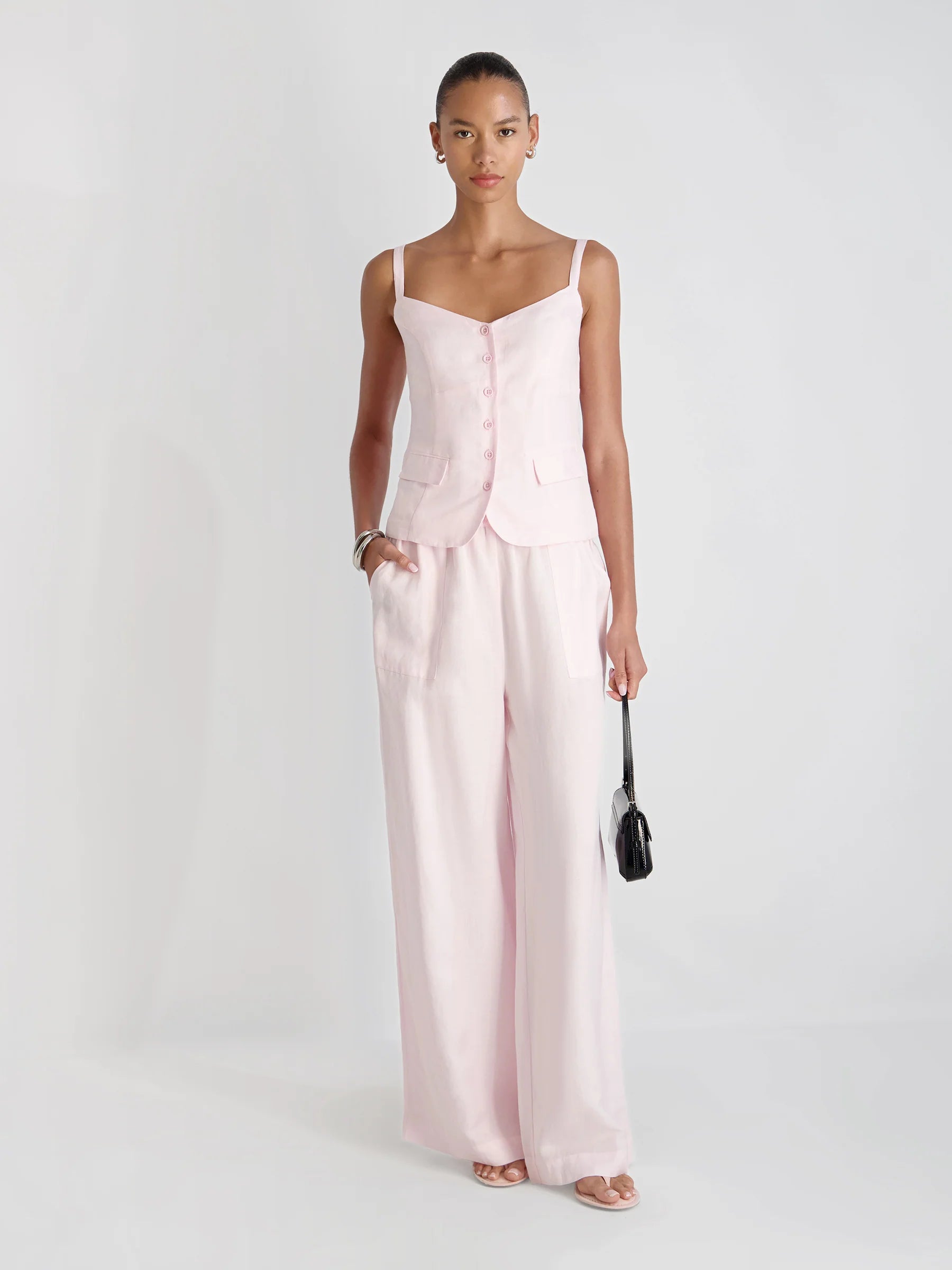 French Connection Cooper Linen Tailored Top