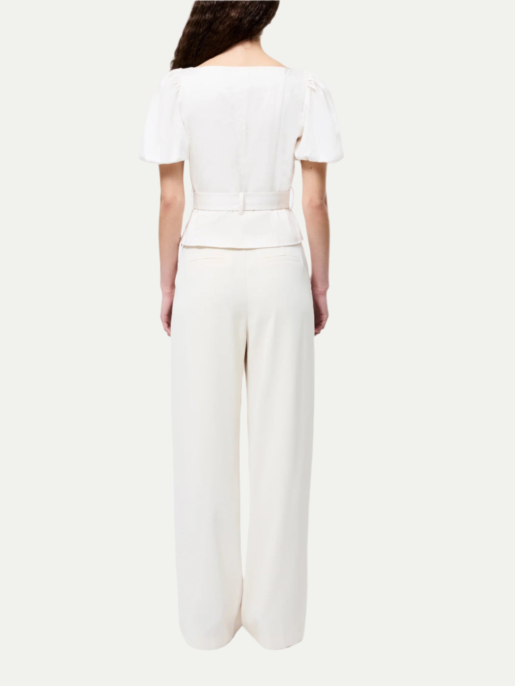 French Connection Sateen Puff Sleeve Top