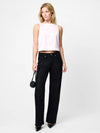 French Connection Carey Combo Velvet Bow Top