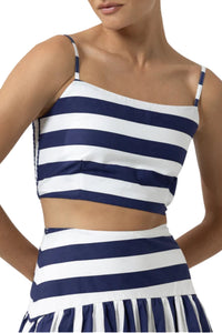 Lusana Oliver Poplin Top and Maxi Skirt Set