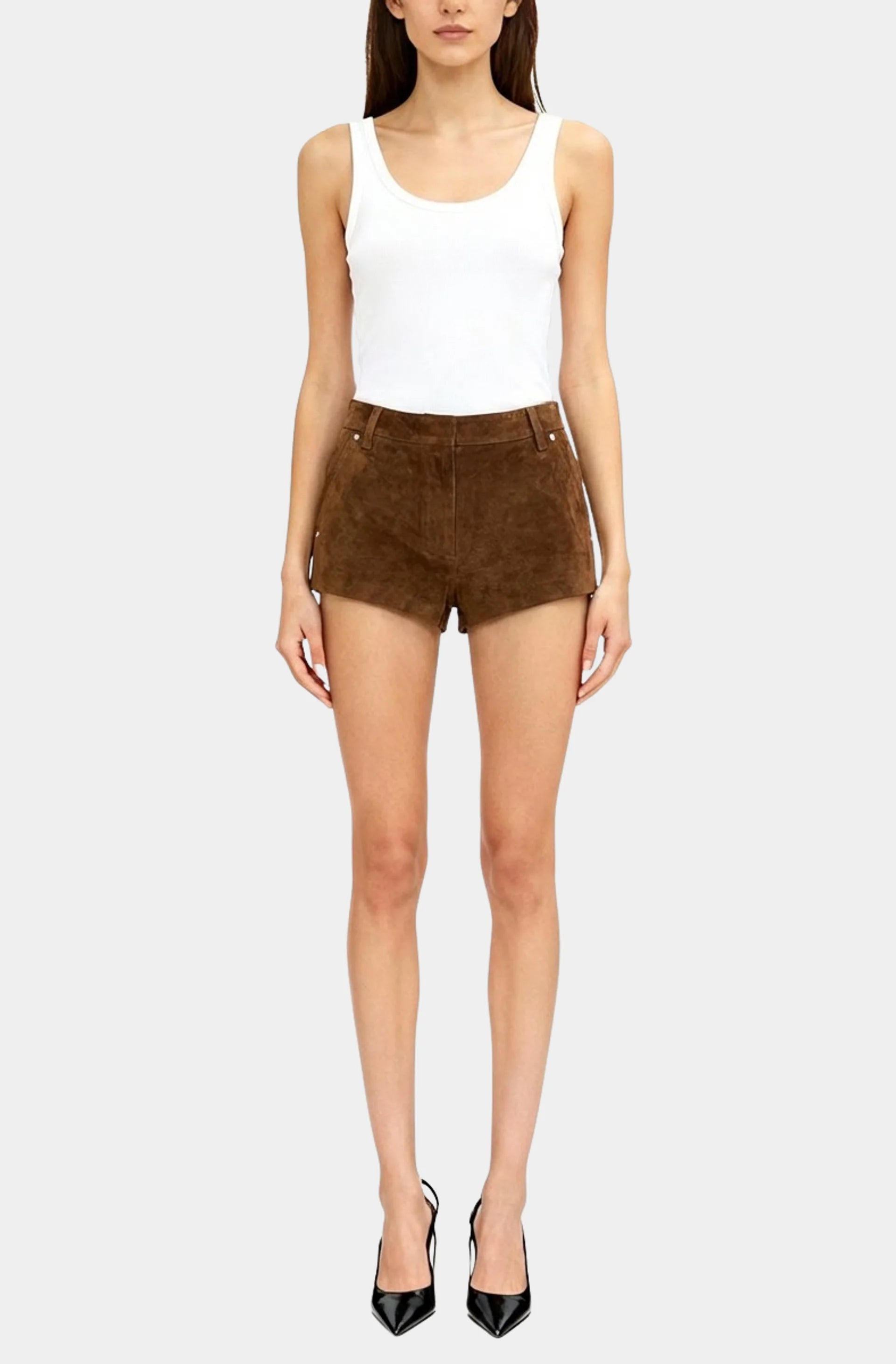 BLANK NYC Double Espresso Shorts
