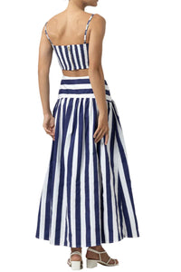 Lusana Oliver Poplin Top and Maxi Skirt Set