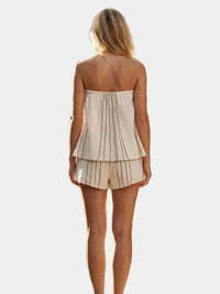Olivia Linen Tube Top & Shorts Set