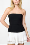 French Connection Azra Strapless Pleat Mini Dress