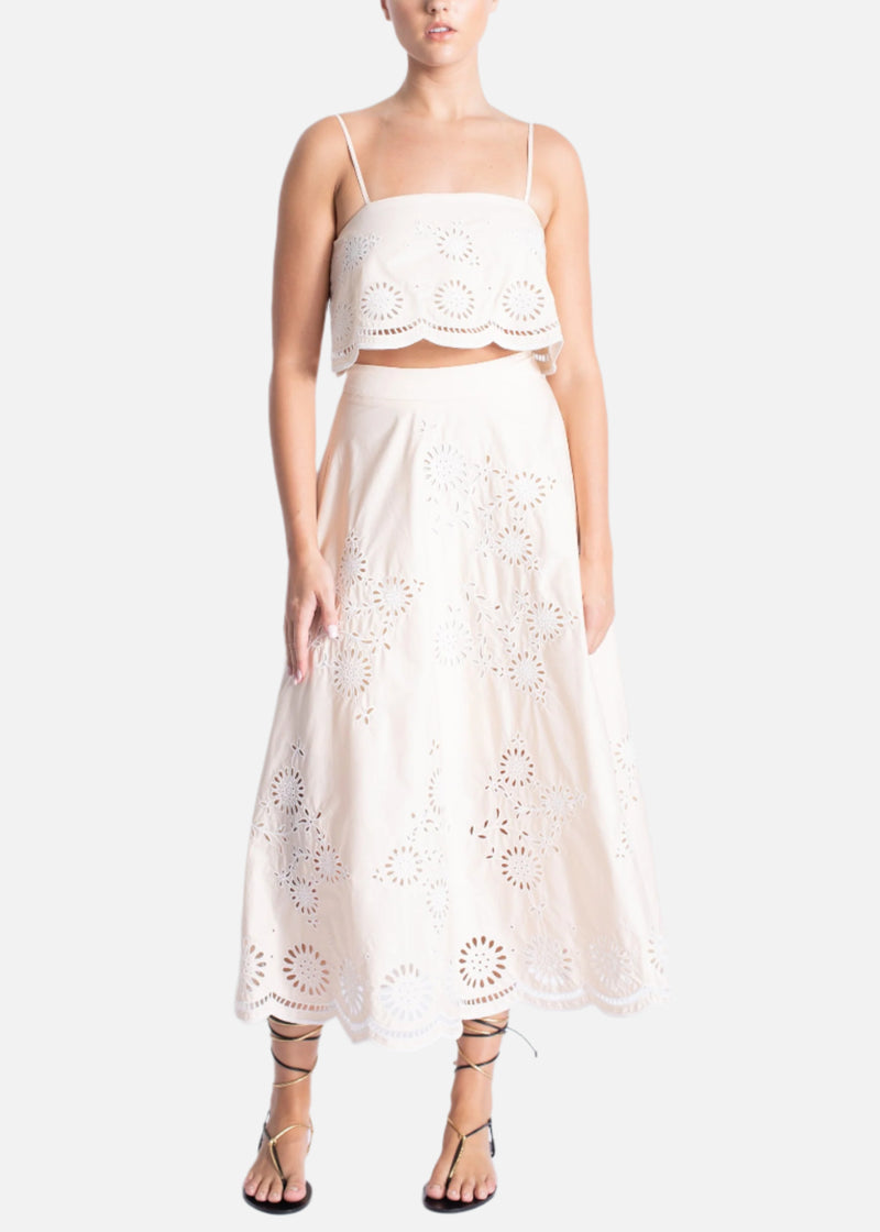 Karina Grimaldi Carlotta Embroidered Top